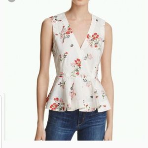 Rebecca Taylor- Marguerite Floral Peplum Top